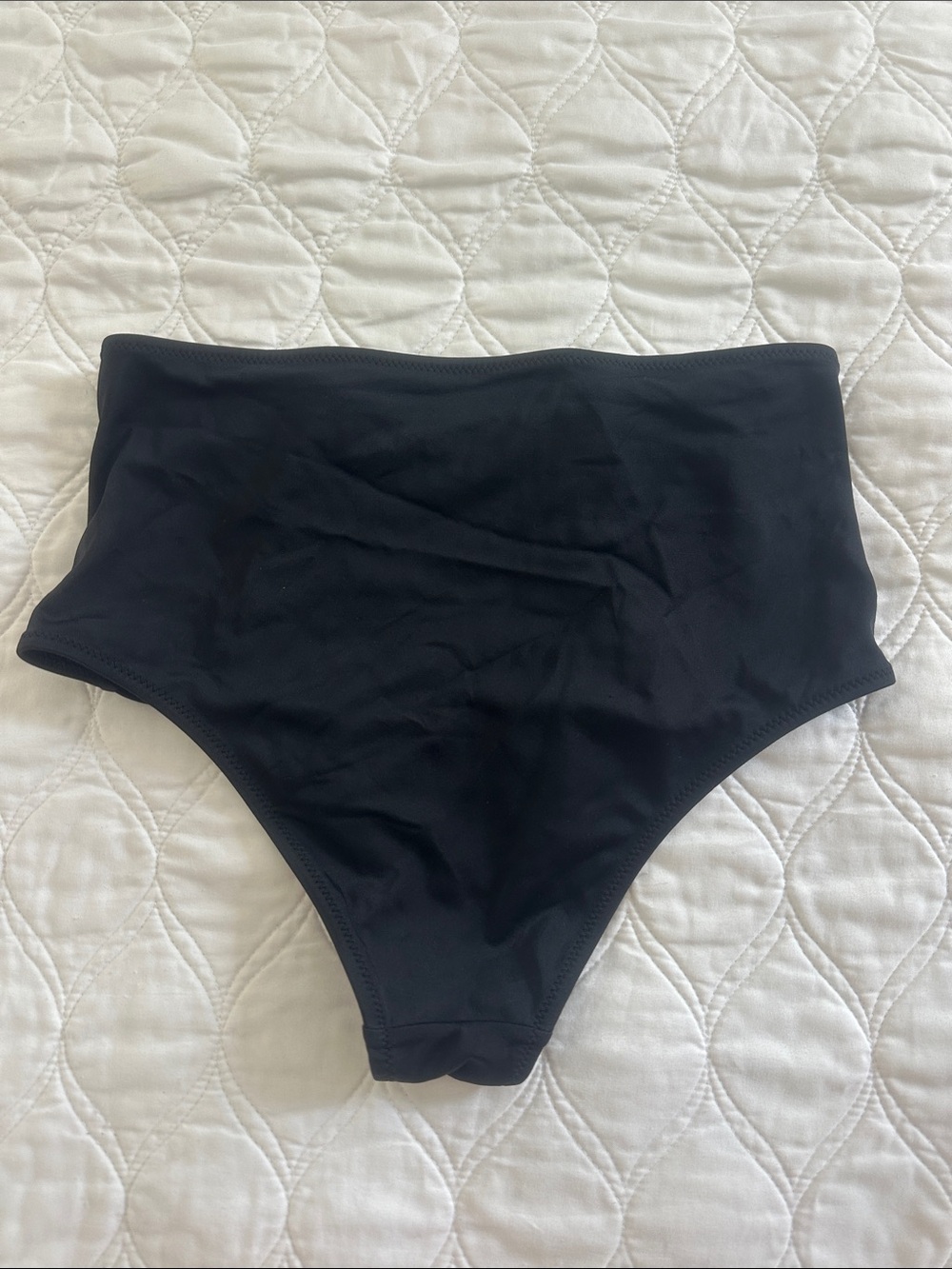 Shade & Shore Black High-Waist Swim Bottom with Side Lattice - Picture 3 of 3